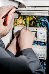 Electrician at work